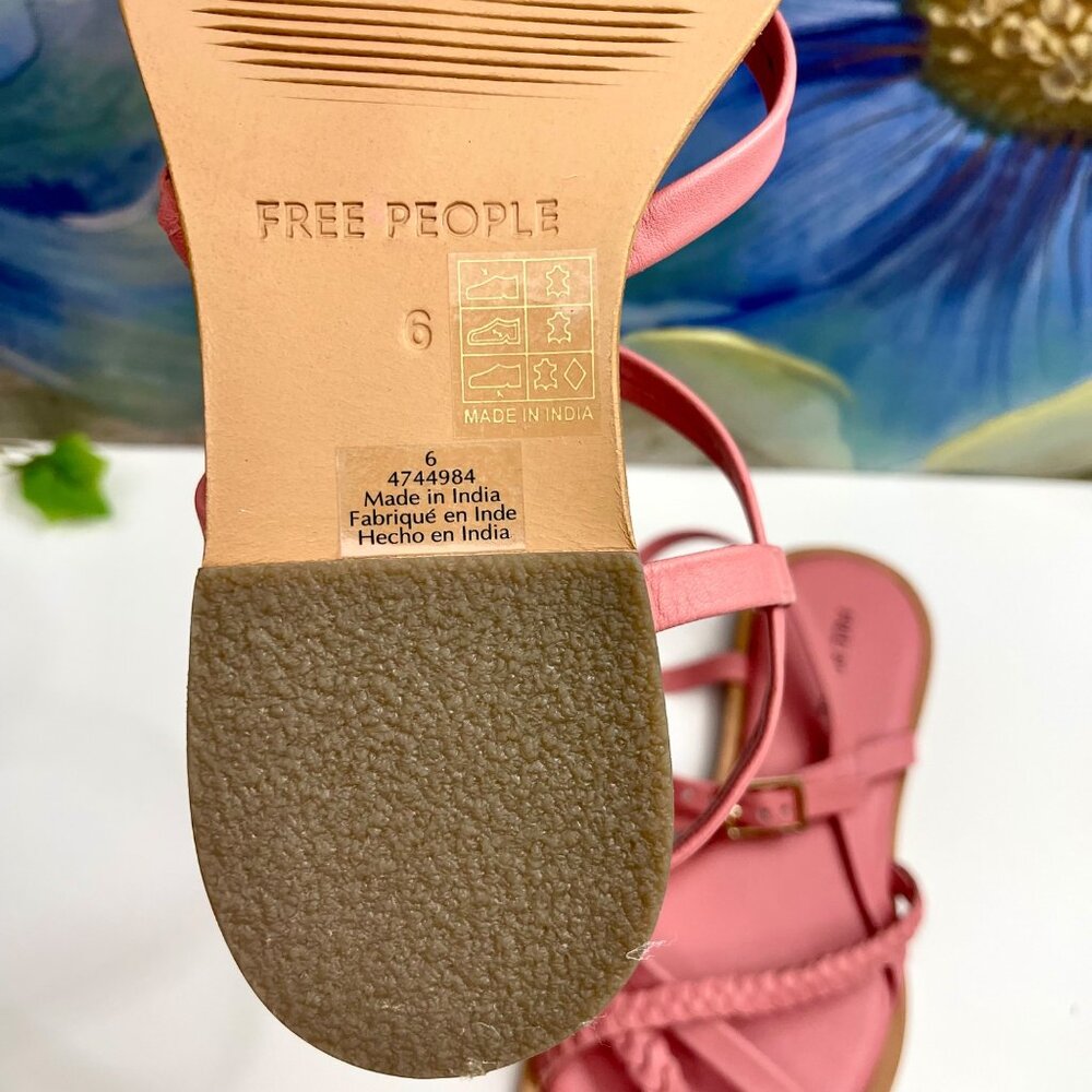 Free People Women's Sunny‎ Days Sandal In Pink Size 6 - Picture 10 of 14